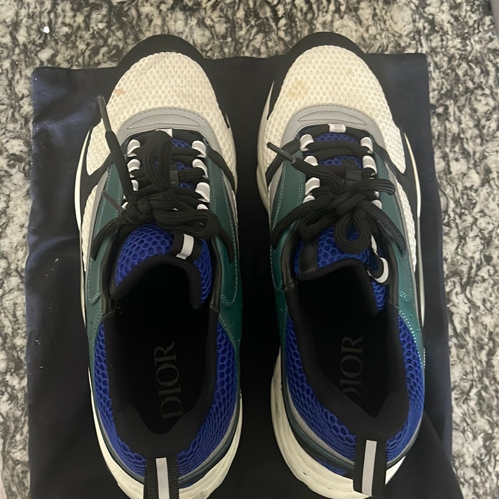 Christian Dior B22’s. Worn twice, few spots but very easy to clean.